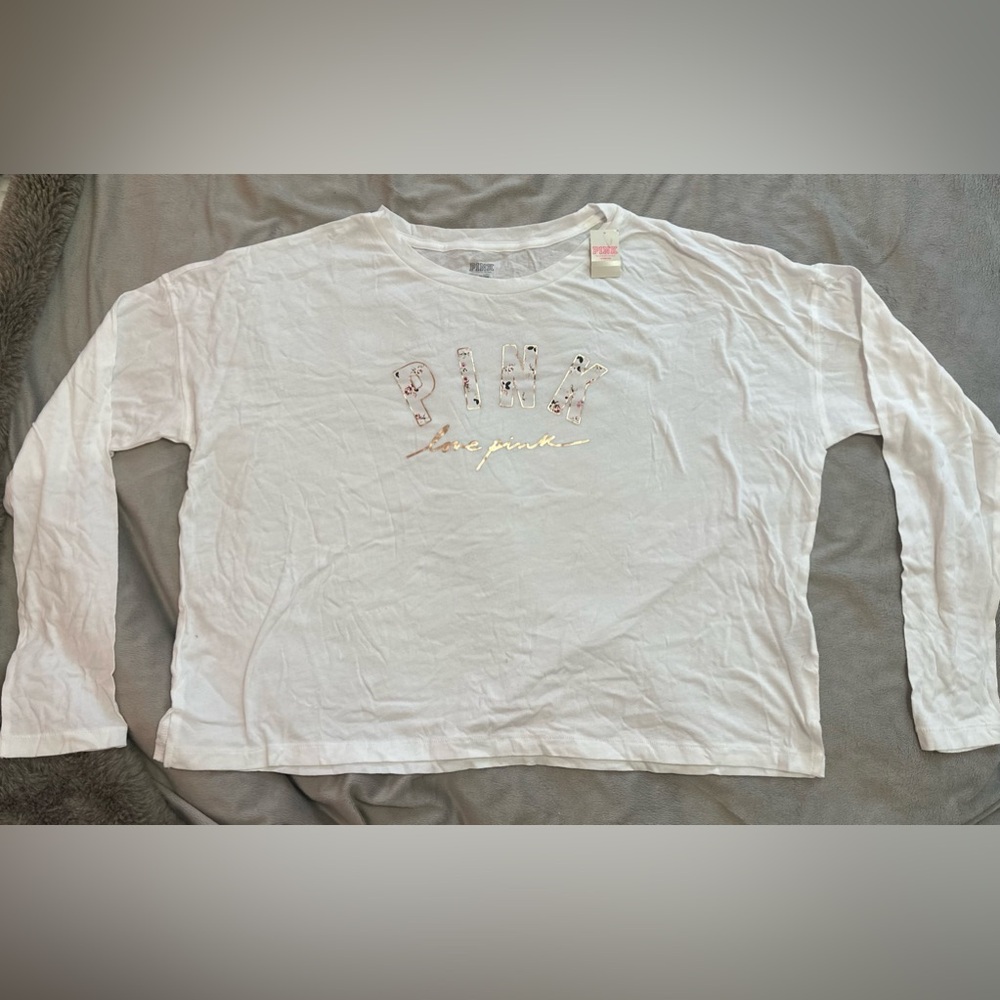 PINK Victoria's Secret Kids White Graphic T-Shirt